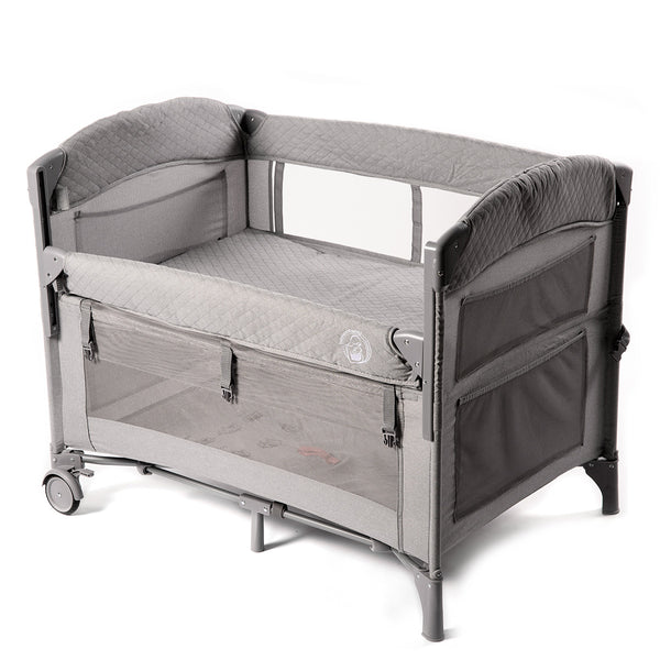 BabyWombWorld 2-in-1 Camp Cot & Co Sleeper with New Born Bassinet Inner-Baby cots-Baby Womb World-Light Grey-www.hellomom.co.za