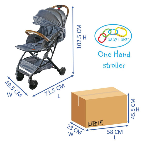 One hand fold stroller-www.hellomom.co.za-Grey-www.hellomom.co.za