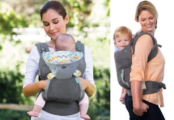 Infantino Cuddle Up Ergonomic Hoodie Baby Carrier-Baby Carriers-Infantino-Grey-www.hellomom.co.za