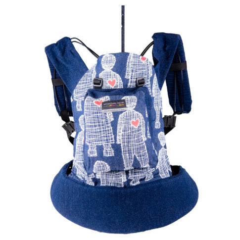 African Baby Carrier Original Peppertree-Baby Carriers-African Baby Carrier-Denim Boy Heart-www.hellomom.co.za