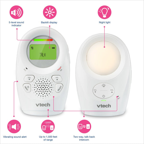 VTech Safe and Sound Digital Audio Monitor with LCD Screen DM1211-Monitor-Vtech-www.hellomom.co.za