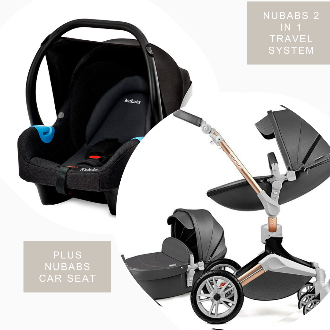 Nubabs Travel System plus Car Seat Dark Grey-Travel Systems-Nubabs-www.hellomom.co.za