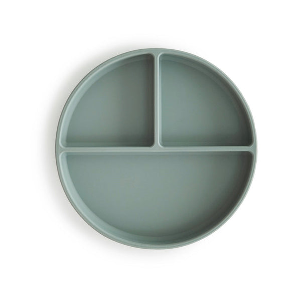 Mushie Silicone Divider 'Stay-Put' Suction Plate-feeding essentials-Mushie-Dried Thyme-www.hellomom.co.za