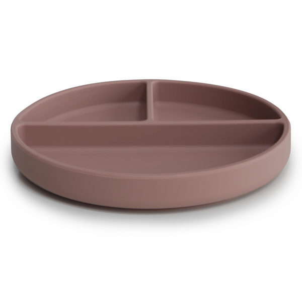 Mushie Silicone Divider 'Stay-Put' Suction Plate-feeding essentials-Mushie-Cloudy Mauve-www.hellomom.co.za