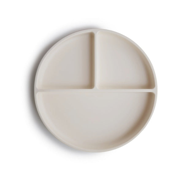 Mushie Silicone Divider 'Stay-Put' Suction Plate-feeding essentials-Mushie-Ivory-www.hellomom.co.za