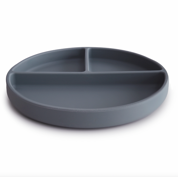 Mushie Silicone Divider 'Stay-Put' Suction Plate-feeding essentials-Mushie-Stone-www.hellomom.co.za