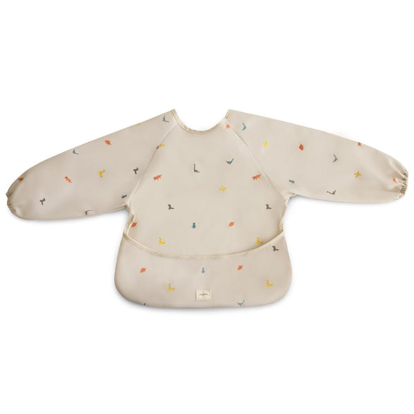 Mushie Long Sleeve Bib-feeding essentials-Mushie-Dinos-www.hellomom.co.za