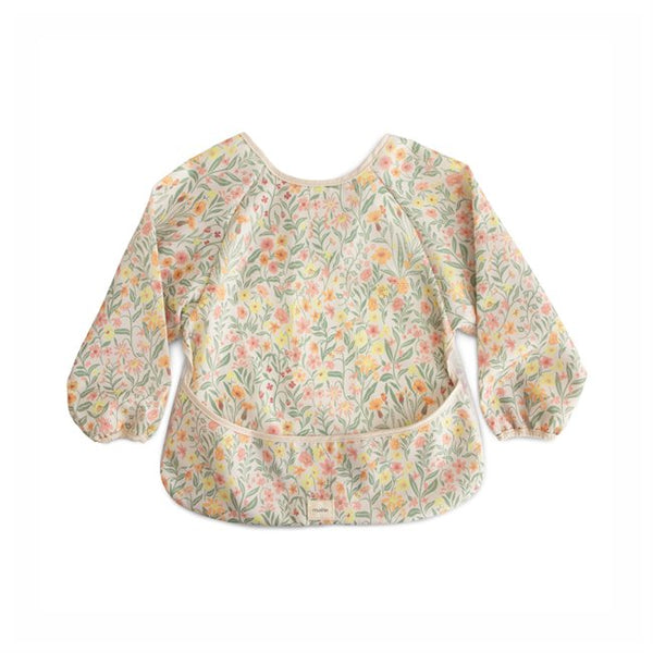 Mushie Long Sleeve Bib-feeding essentials-Mushie-Pastel Flowers-www.hellomom.co.za