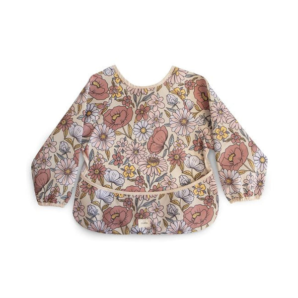 Mushie Long Sleeve Bib-feeding essentials-Mushie-Retro Flowers-www.hellomom.co.za