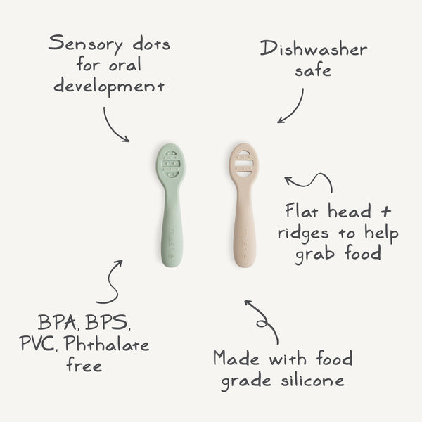 Mushie First Feeding Baby Spoons 2P