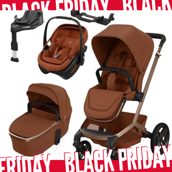 Maxi Cosi Fame Travel System: Fame Stroller + Coral Slide Pro Car Seat + Fame Carrycot plus Free FamilyFix Slide Pro-Travel Systems-Maxi Cosi-Copper Terra-www.hellomom.co.za