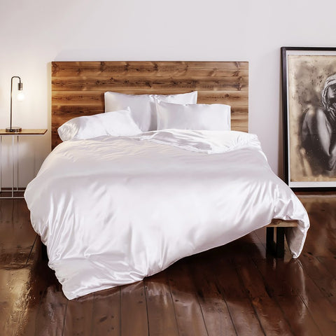 Pure Silk Duvet Cover Pure White-Duvet cover-The Silk Lady-Double-www.hellomom.co.za