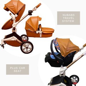 Nubabs Travel System plus Car Seat Tan-Travel Systems-Nubabs-www.hellomom.co.za