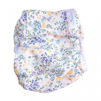 Mother Nature 3 in 1 Cloth Nappy-Cloth diapers-Mother Nature-Blue yellow floral-www.hellomom.co.za