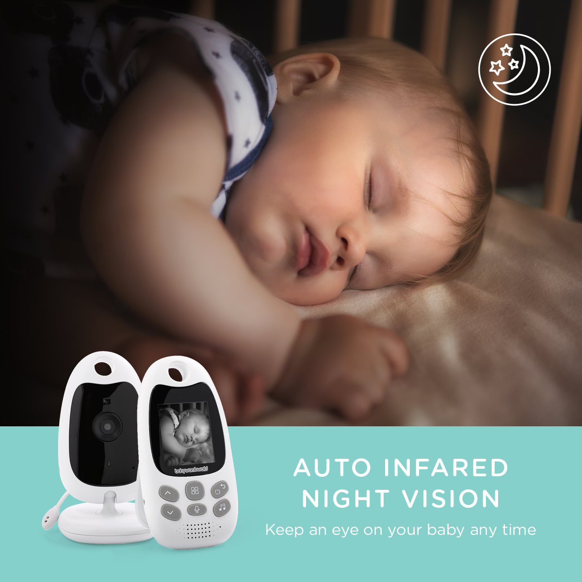 Baby Womb World Video Monitor with Audio and Night Vision
