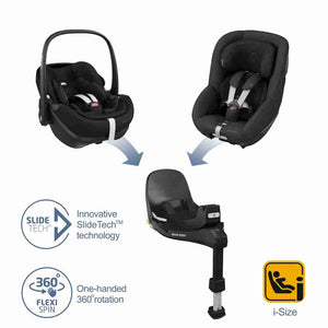 Maxi Cosi 360 Pro Family Combo: Pebble 360 Pro + Pearl 360 Pro + FamilyFix 360 Pro-Baby & Toddler Car Seats-Maxi Cosi-Essential Black-www.hellomom.co.za