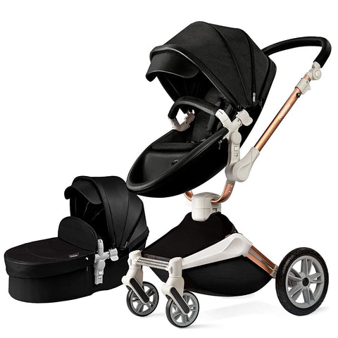 Nubabs 360 Rotating Stroller with Bassinet in Black-Travel Systems-Nubabs-www.hellomom.co.za