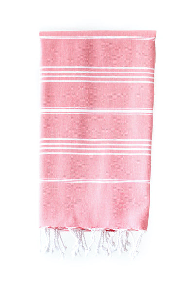 Elim Turkish Towel - various colours-Towels-The Cotton Company-Coral-www.hellomom.co.za