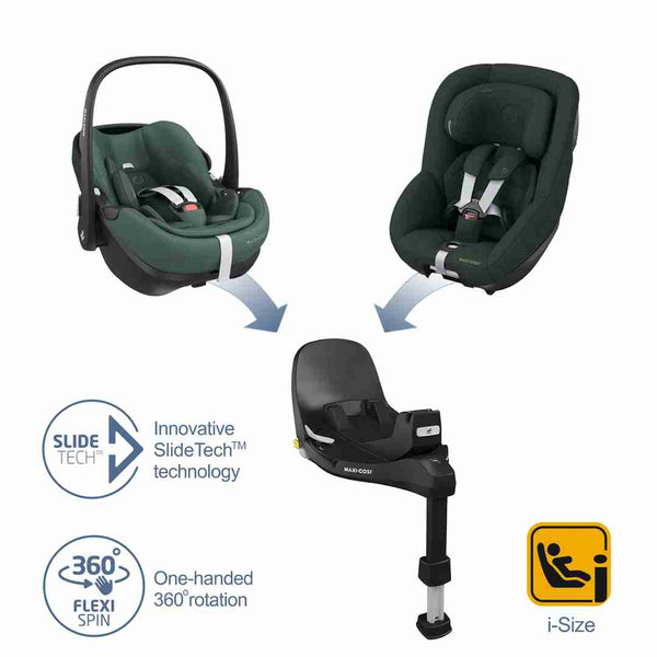 Maxi Cosi 360 Pro Family Combo: Pebble 360 Pro + Pearl 360 Pro + FamilyFix 360 Pro-Baby & Toddler Car Seats-Maxi Cosi-Essential Green-www.hellomom.co.za