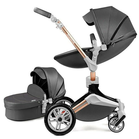 Nubabs 360 Rotating Stroller with Bassinet in Dark Grey-Travel Systems-Nubabs-www.hellomom.co.za