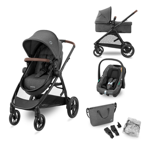 Maxi Cosi Zelia S Trio 3 in 1 Travel System-Travel Systems-Maxi Cosi-Dark Grey-www.hellomom.co.za