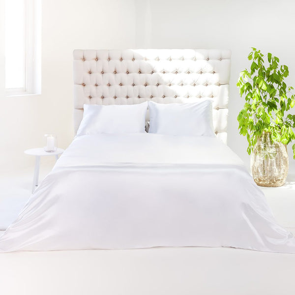 Pure Silk Duvet Cover Pure White-Duvet cover-The Silk Lady-Double-www.hellomom.co.za