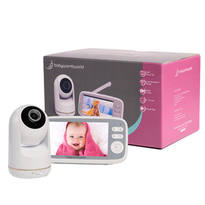 BabyWombWorld Premium Rotating Video Baby Monitor with Audio and Night Vision