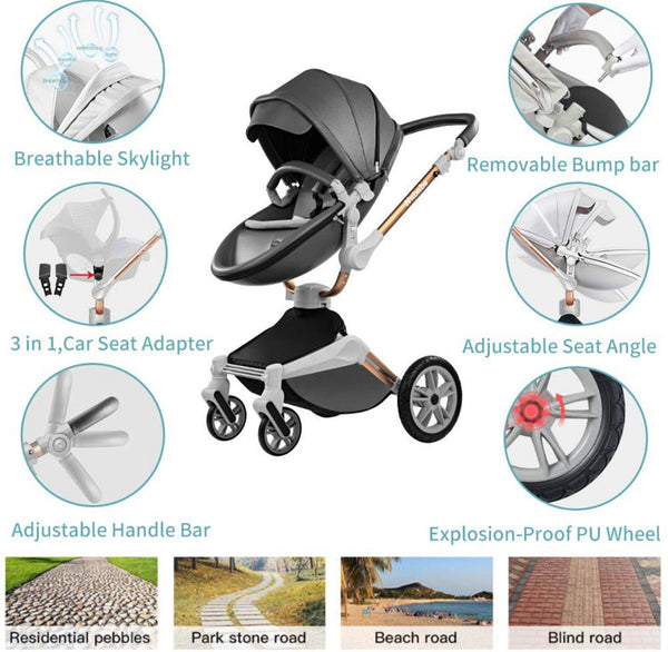 Nubabs Travel System plus Car Seat Dark Grey-Travel Systems-Nubabs-www.hellomom.co.za