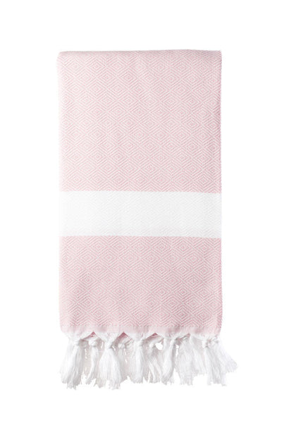 Dimanta Turkish Towel - Various Colours-Towels-The Cotton Company-Light Pink-www.hellomom.co.za