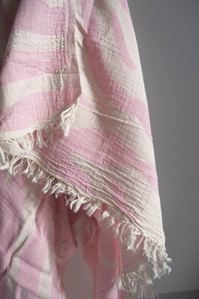 Zebra Turkish Towels - Various Colours-Towels-The Cotton Company-Light Pink-www.hellomom.co.za