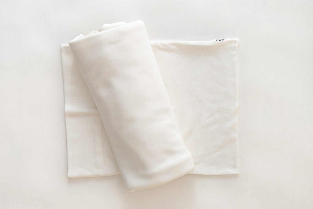 Toddler duvet cover set - soft double knit jersey cotton (100x140cm)-Bedding-Ko-coon-Milky White-www.hellomom.co.za