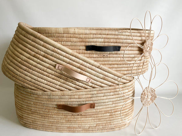 Moses basket TIMELESS - with Grip Leather Handles-Moses Basket-Ko-coon-Nude GRIP Handle-www.hellomom.co.za