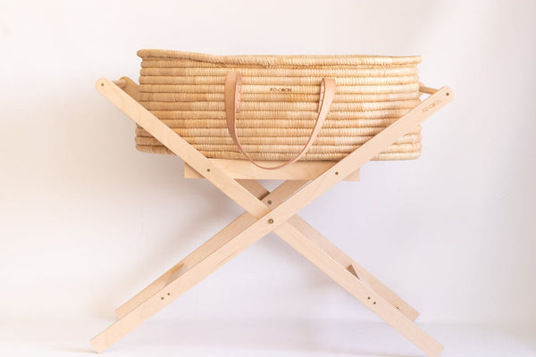 Foldable Moses Basket Stand in Natural Pine-Moses Basket-Ko-coon-www.hellomom.co.za