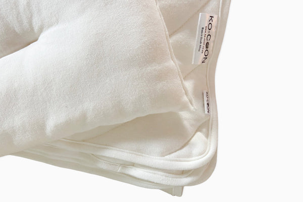 Merino Wool Toddler quilt / duvet SET (quilt 100x140 cm and toddler pillow 40x30cm)-Bedding-Ko-coon-Milky White-www.hellomom.co.za