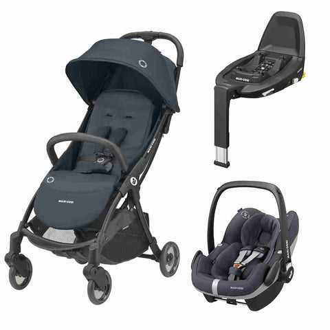 Maxi Cosi Jaya Travel System with Maxi Cosi Pebble Pro and FamilyFix 3 Base-Travel Systems-Maxi Cosi-Essential Graphite-www.hellomom.co.za