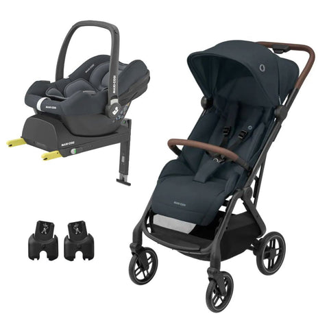 Maxi Cosi Soho Travel System with Maxi Cosi CabrioFix I Size car seat and IsoFix base-Travel Systems-Maxi Cosi-Essential Graphite-www.hellomom.co.za