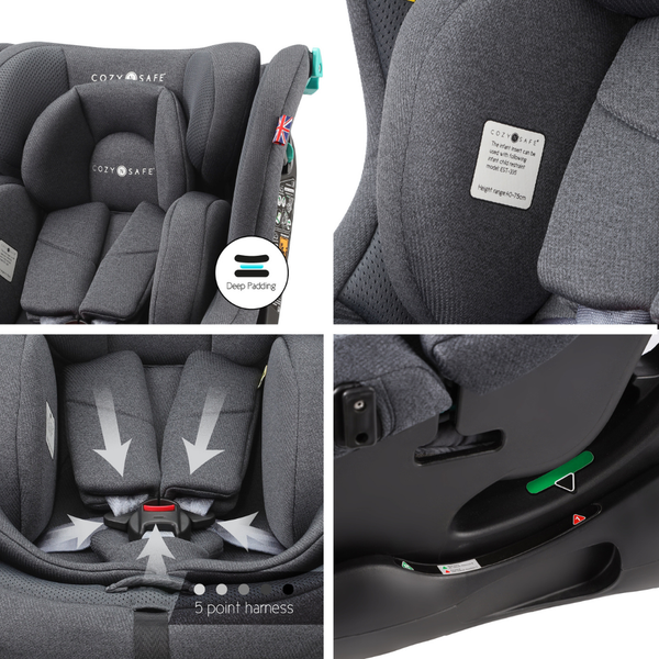 Cozy N Safe Fitzroy+ All Stages Seat Belt Car seat-Baby & Toddler Car Seats-Cozy N Safe-Black-www.hellomom.co.za