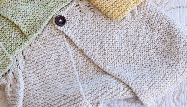 Nordic leaf garter stitch cardigan – Eco Cotton-Baby clothing-Blankets From Africa-Fawn-3 to 6 months-www.hellomom.co.za