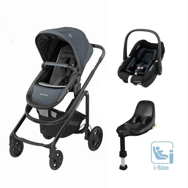 Maxi Cosi Lila CP Travel System with Pebble S and FamilyFix S-Travel Systems-Maxi Cosi-Essential Graphite/Black-www.hellomom.co.za