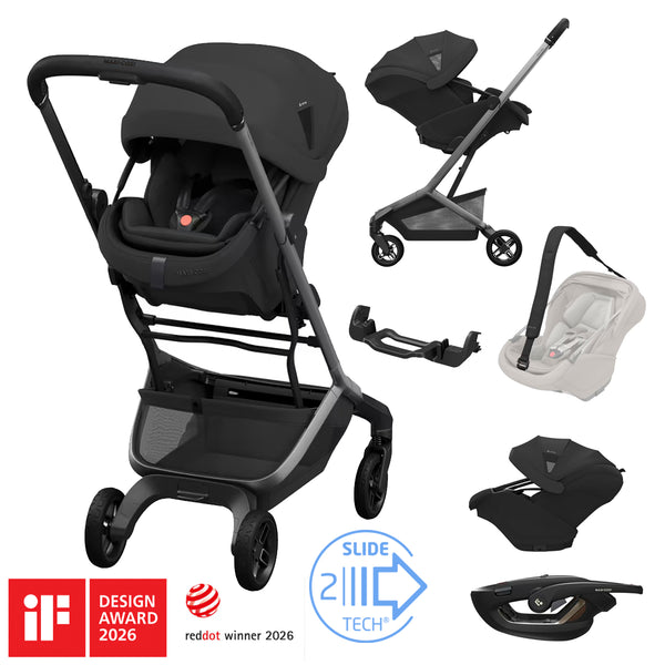 Maxi Cosi ZERO-G Travel System: Fame Cabin Stroller + Coral Slide Pro Car Seat