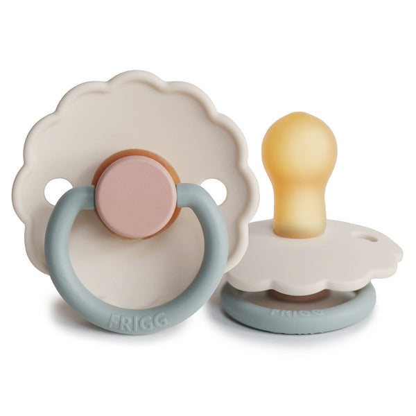 Frigg Daisy Colourblock - Round Latex Pacifier 3 pack-Pacifiers-Frigg-S1-Cotton Candy-www.hellomom.co.za