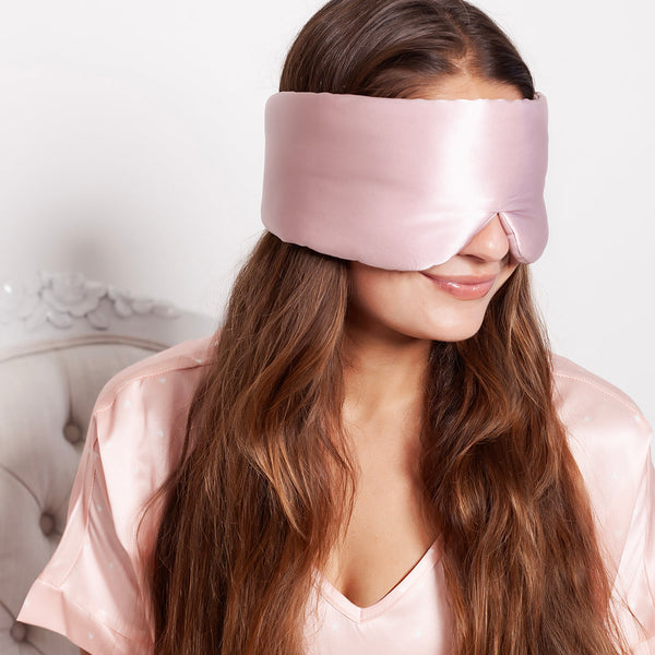 Silk Padded Sleeping Mask-The Silk Lady-Pink-www.hellomom.co.za