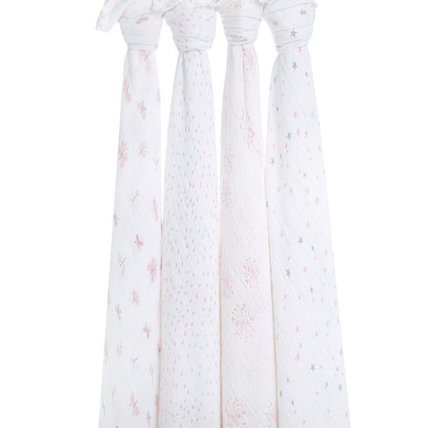 Aden + Anais Lovely 4 Pack Cotton Swaddles-Aden and Anais-www.hellomom.co.za