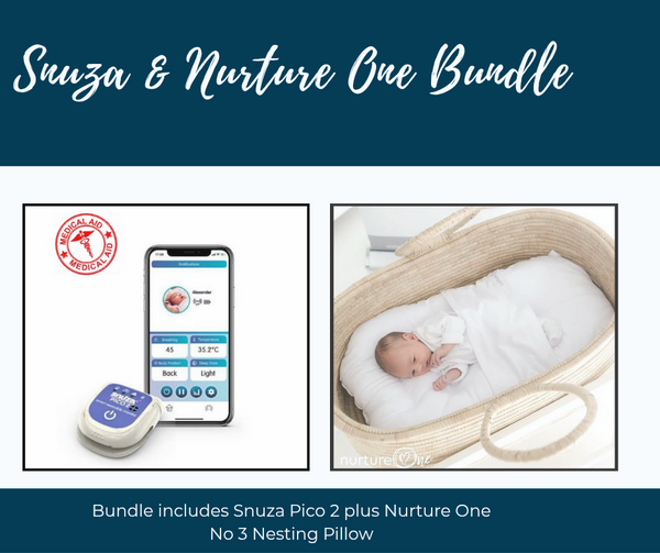 Snuza Pico 2 Monitor & Nurture One No 3 Nesting Pillow Bundle