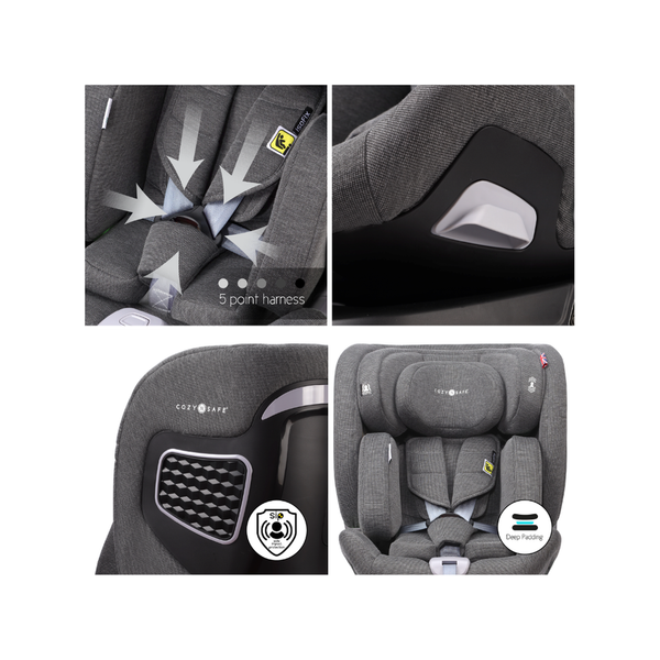 Cozy N Safe Mega 360 Multi Size I Size Car Seat-Baby & Toddler Car Seats-Cozy N Safe-Black-www.hellomom.co.za