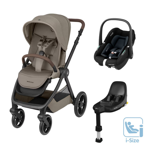 Maxi Cosi Oxford Travel System with Pebble S and FamilyFix S-Travel Systems-Maxi Cosi-Twillic Truffle/Black-www.hellomom.co.za