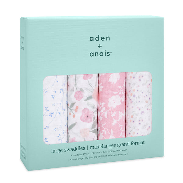 Aden + Anais Cotton Muslin 4 pack Swaddles