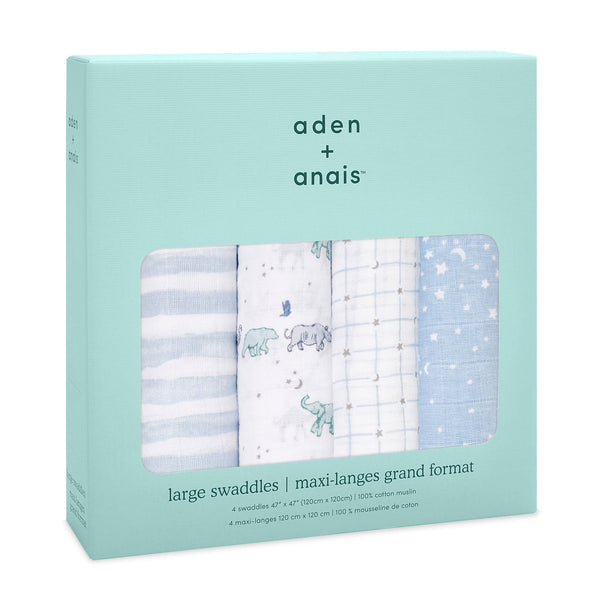 Aden + Anais Cotton Muslin 4 pack Swaddles