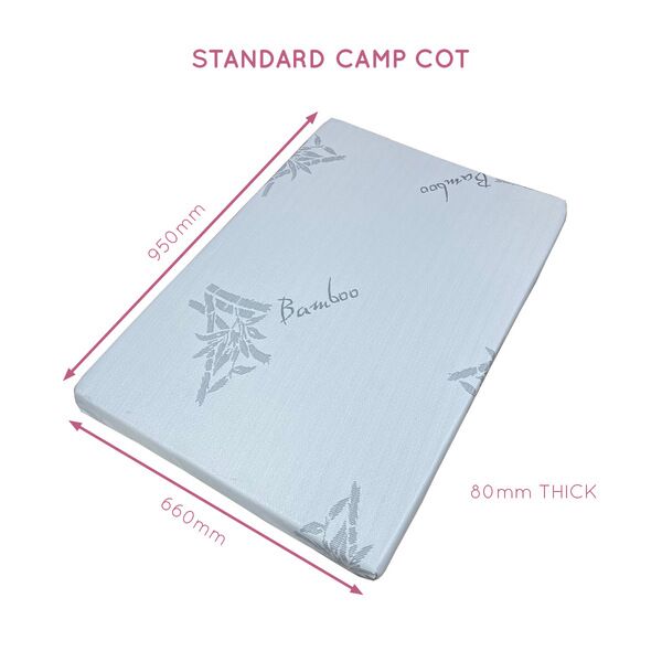 BabyWombWorld Bamboo Camp Cot Mattress (660 x 950 x 80mm)-Mattresses-Baby Womb World-www.hellomom.co.za