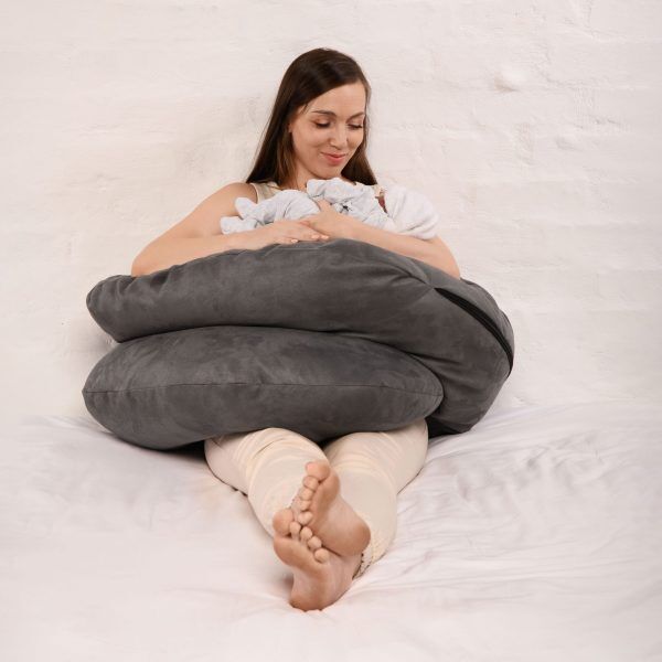 BabyWombWorld Pregnancy & Nursing Body Pillow with Suede Cover